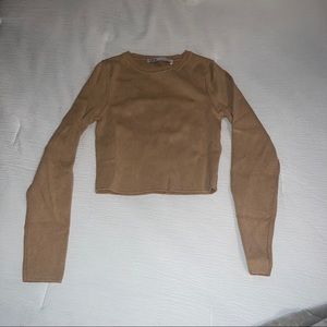 ZARA cropped fitted sweater